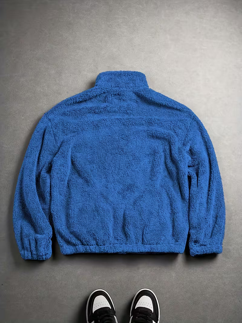 Men'S Casual Embroidered Velvet Jacket