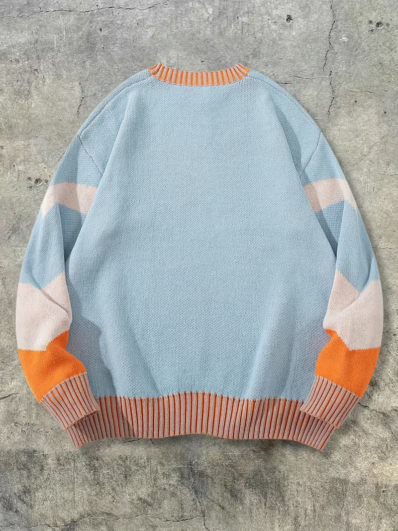 Men's Oversized Casual Long Sleeve Round Neck Sweater -(No Dry Clean) - Fall/Winter Sweater Jacket